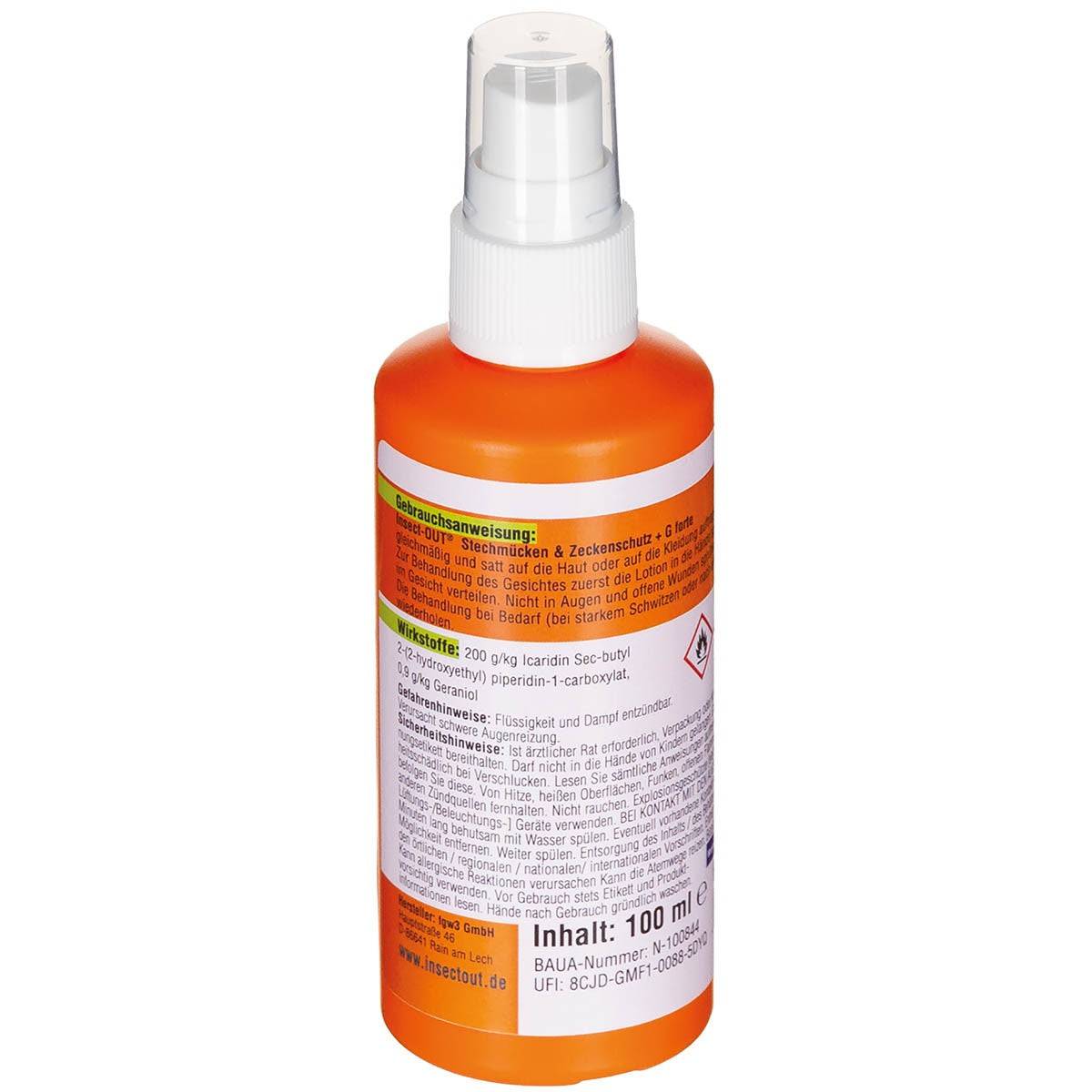 Stechmücken-Zeckenschutz +G Spray, 100 ml, Insect-Out - Der Campingprofi