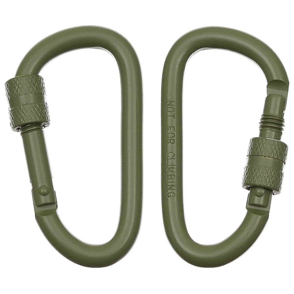 MFH Karabiner, Schraubverschluss schwarz, oliv