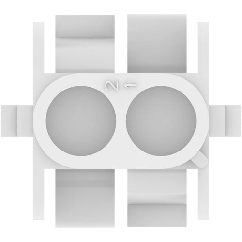 TE Connectivity Buchsengehäuse, 2-polig, RM 6.35 mm, gerade, natur