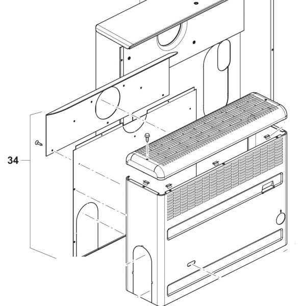 Truma Rückwand RWS mit Wärmeleitplatte S 2200, links