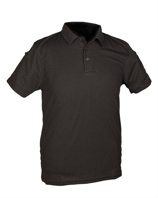 Mil-Tec TACTICAL QUICK DRY POLOSHIRT 1/2 ARM SCHWARZ