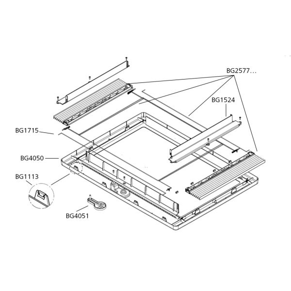 Dometic Kompletter Innenrahmen für Midi Heki Stil