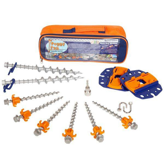 Peggy Peg HP Heavy Duty Awning Set, Screw Pegs including Bag