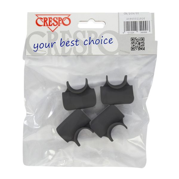 Crespo Fußstützenclips, schwarzes 4-teiliges Set
