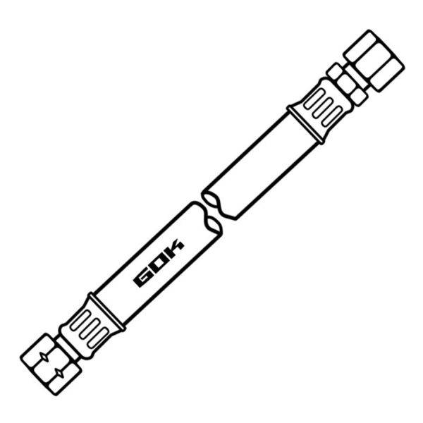 GOK Medium Pressure Hose Assembly 10 bar, G1/4 LH-ÜM x RVS 8