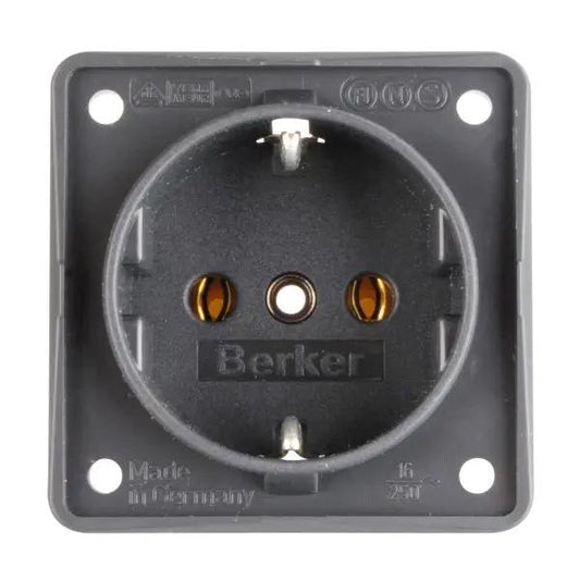 Schuko Steckdose anthrazit, Berker - Der Campingprofi