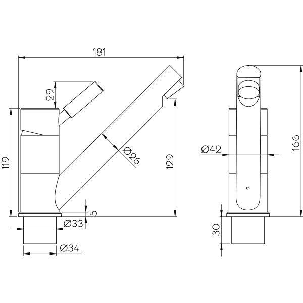 REICH Single-lever mixer ceramic Trend E