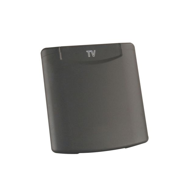 Universelle Vorzeltsteckdose FAWO mit Magnetverschluss 12/230V Anthrazit, ABL - Der Campingprofi