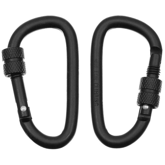 MFH Karabiner, Schraubverschluss schwarz, oliv
