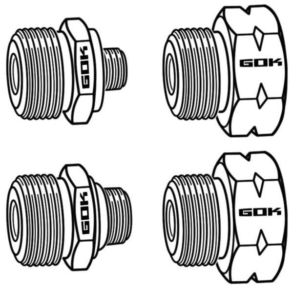 GOK Gas Cylinder Adapter Euro set D
