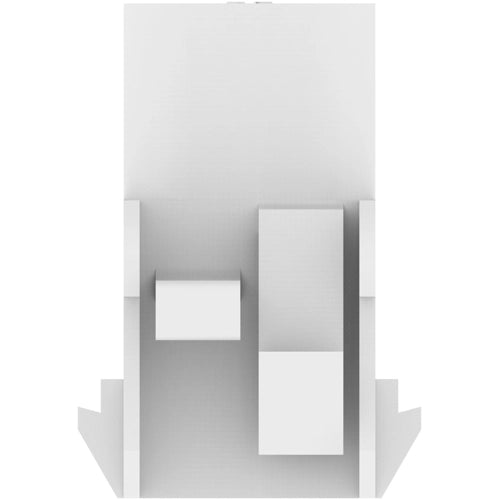 TE Connectivity Buchsengehäuse, 2-polig, RM 6.35 mm, gerade, natur