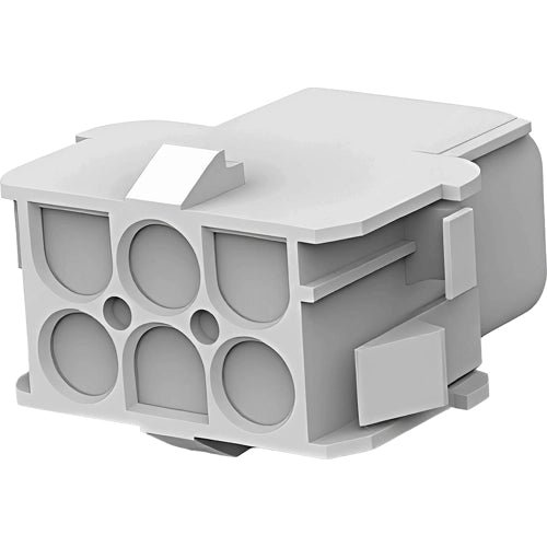 TE Connectivity Buchsengehäuse, 2-polig, RM 6.35 mm, gerade, natur