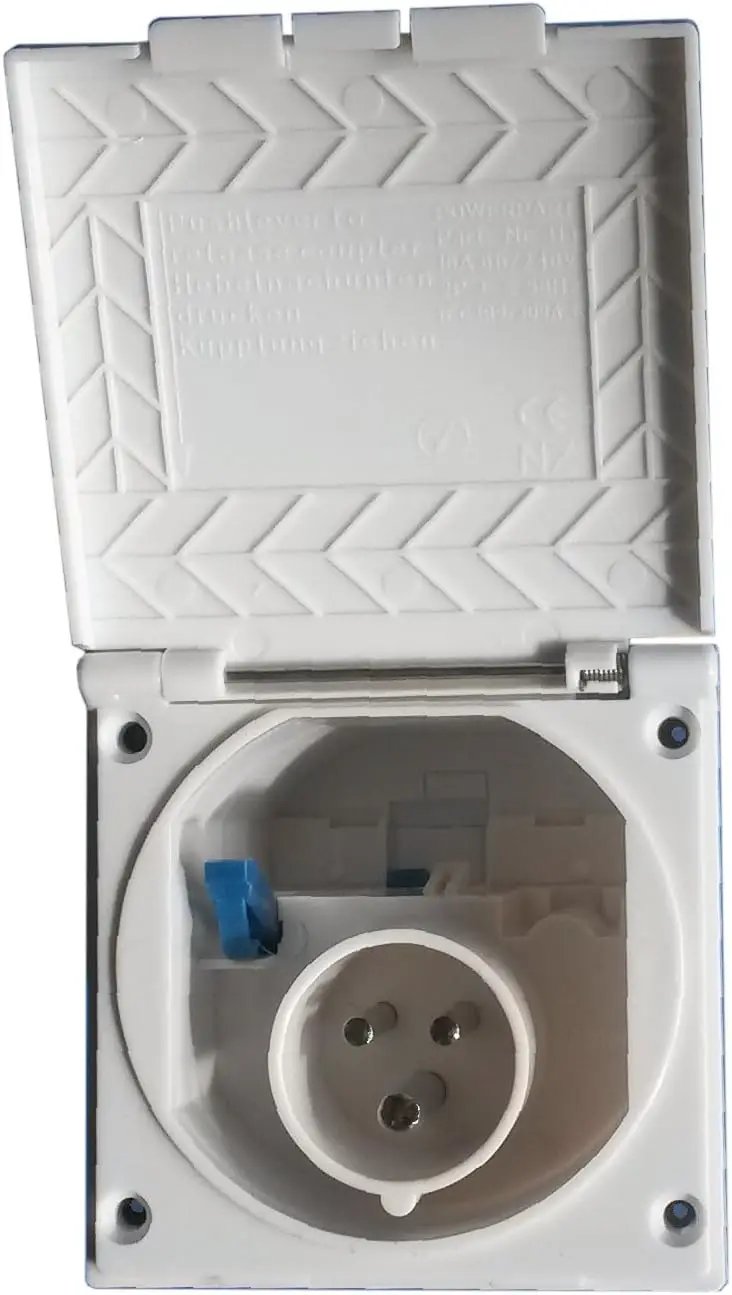 Einbausteckdose CEE 230V weiss, HABA - Der Campingprofi