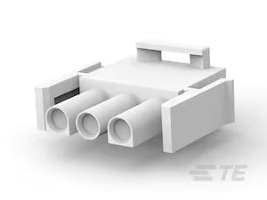 TE Connectivity Steckergehäuse, 2-polig, RM 6.35 mm, gerade, natur