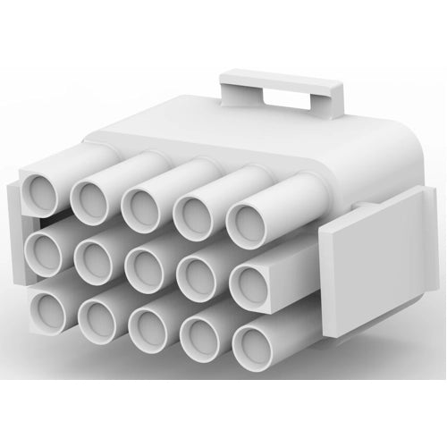 TE Connectivity Steckergehäuse, 2-polig, RM 6.35 mm, gerade, natur
