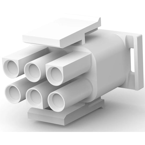 TE Connectivity Steckergehäuse, 2-polig, RM 6.35 mm, gerade, natur